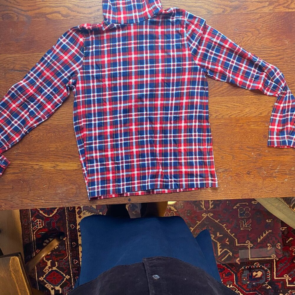J.Crew tissue turtleneck, Plaid, L
